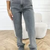 Zari straight leg jeans licht grijs