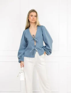 Zelda spijker blouse blauw