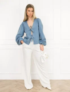 Zelda spijker blouse blauw