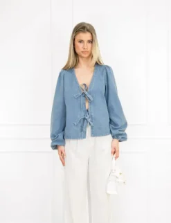 Zelda spijker blouse blauw