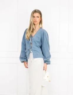 Zelda spijker blouse blauw