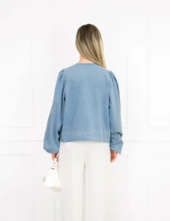 Zelda spijker blouse blauw